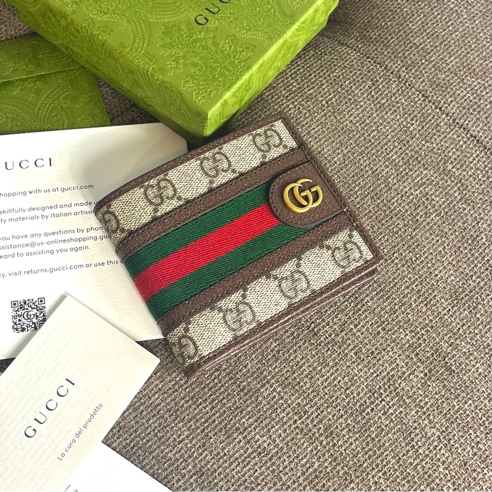 Gucci Wallet Men Unisex Bifold authentic